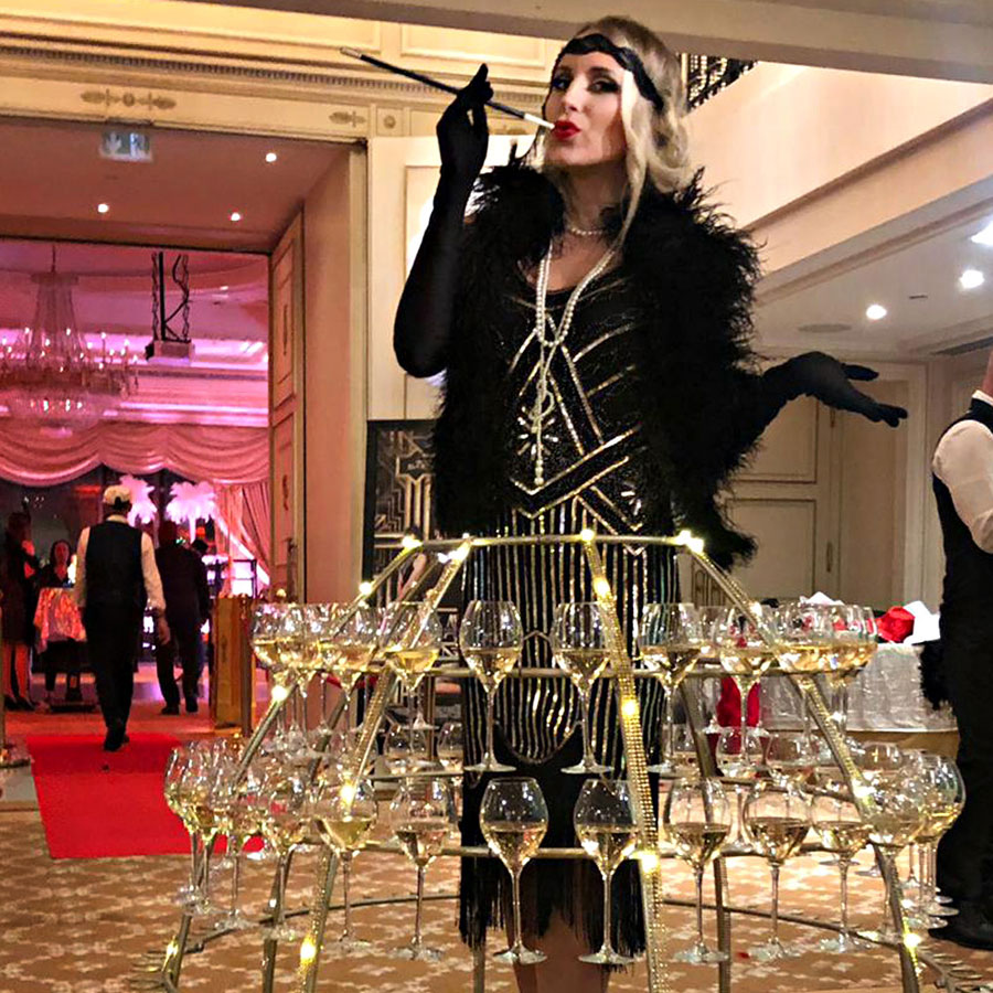 Robe à champagne Charleston au Shangri-La Hotel