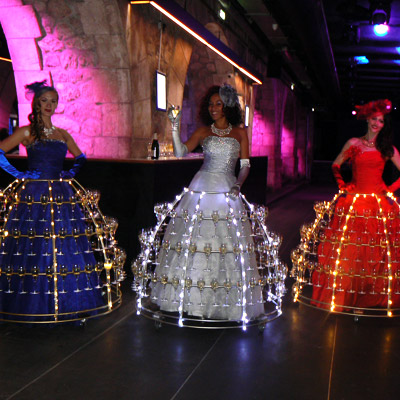 
Soirée BLEU BLANC ROUGE avec 3 porteuses champagne