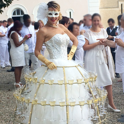 Soirée Blanche Lady champagne pour ORIGINAL VD