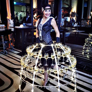 Robe champagne Année 20 Café de l'homme Trocadéro