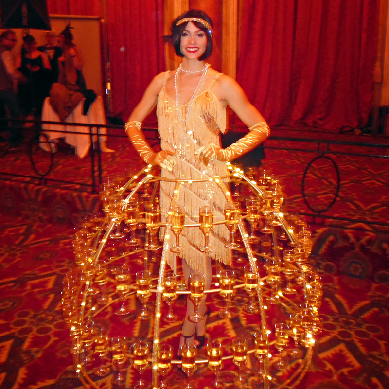 Robe Champagne Gatsby au Casino Barrière de Deauville