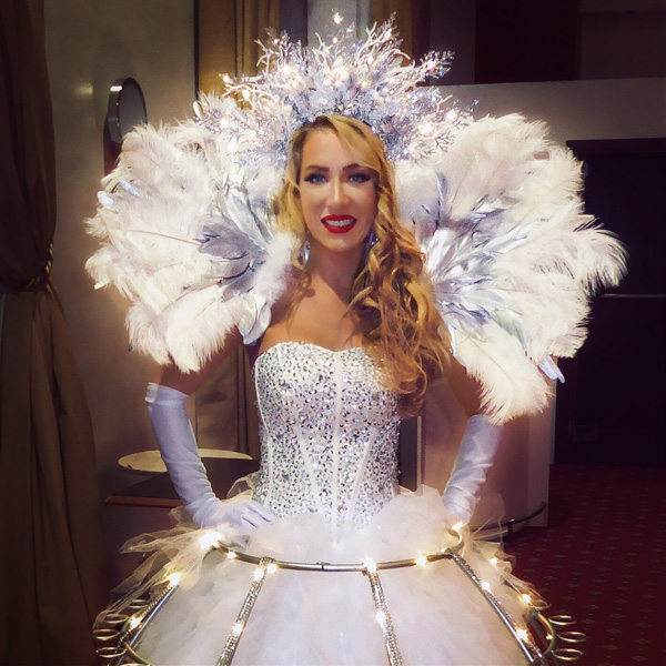 Robe champagne lumineuse casino BARRIÈRE Dinard