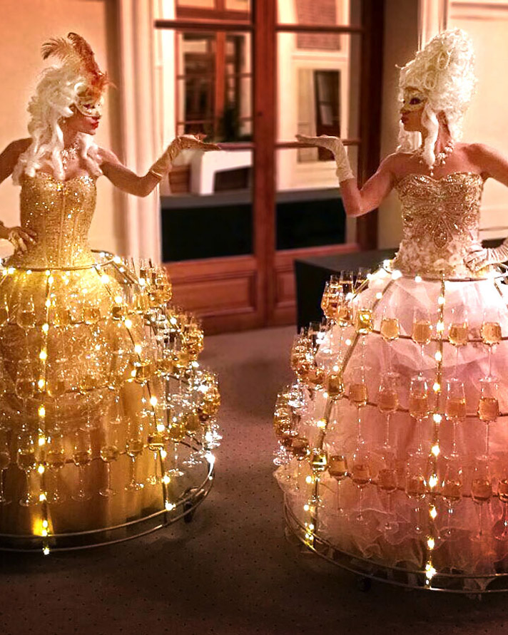 Marquises à Champagne illuminée soirée entreprise