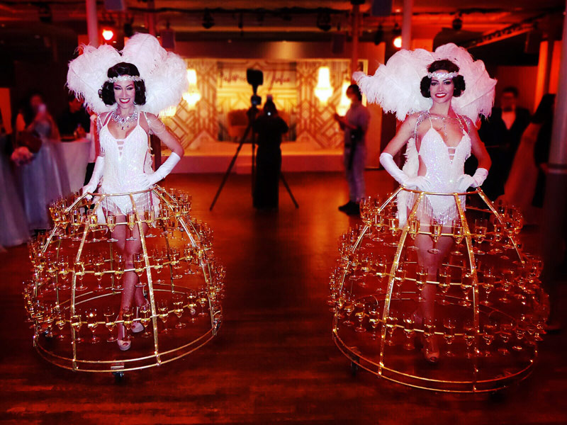 Dames Jupe Champagne thème Gatsby