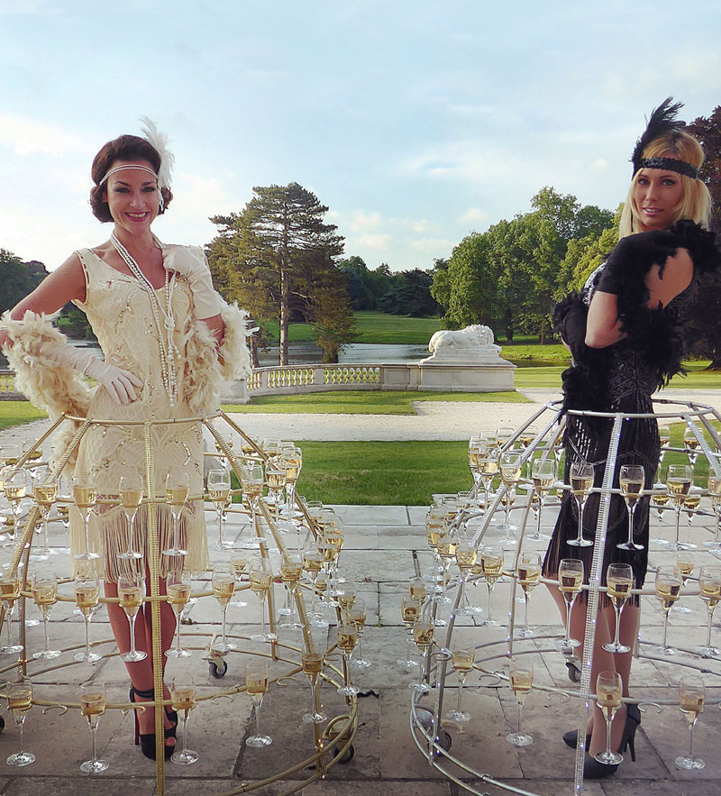 Robe à Champagne à thème robe franges