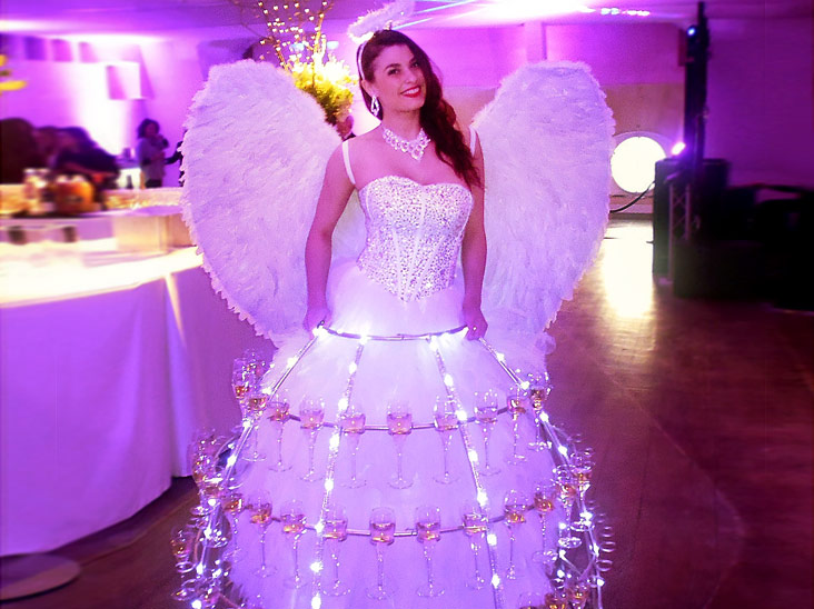 Robe jupe champagne événementiel