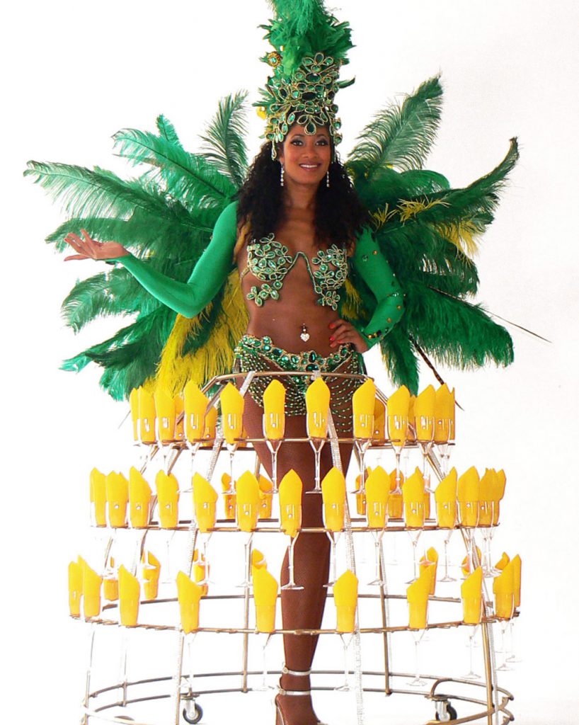 robe à champagne, thème Brésil