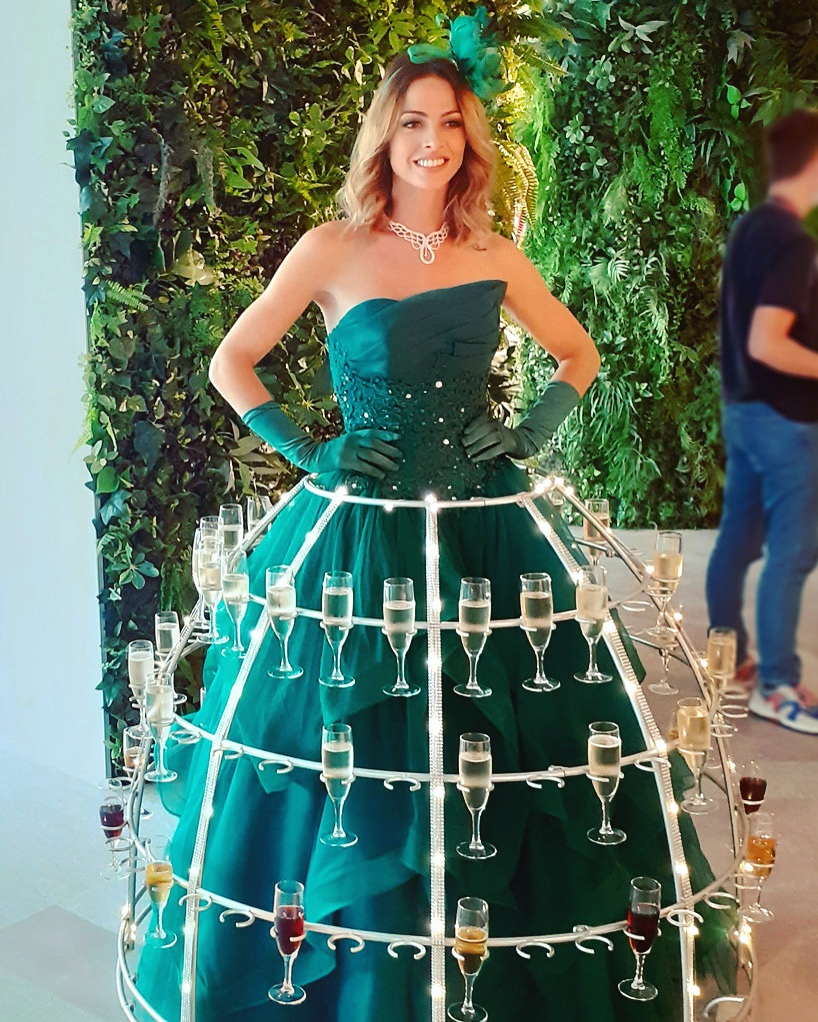 robe à champagne Princesse Verte